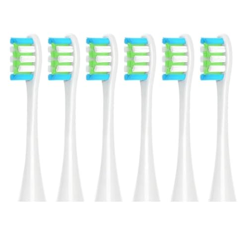 6 �̃\�t�g�����w�b�h�AOclean�AX/X PRO/Z1/F1 �ƌ݊����̂���u���[�u���V�w�b�h���g���u���V�^��уm�Y��(6PCSWhite)