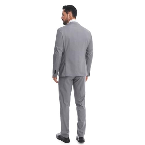 Men's 3 Piece Slim Fit Suit Set One-Button Tuxedo Jacket Vest & Pants for Wedding Prom Business2