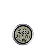 Design minimaliste moderne : cette horloge murale électronique dispose d'un élégant cadre en plastique peint et d'un design rond, ce qui en fait un ajout élégant à n'importe quelle décoration de pièce.