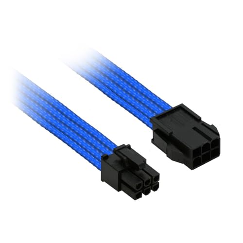 Nanoxia 900200021 6-Pin PCI-E Verlängerungskabel, 30 cm, Blauer Einzelsleeve