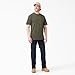 Dickies Men's Short Sleeve Heavyweight Crew Neck Pocket T-Shirt, Military Green, Large