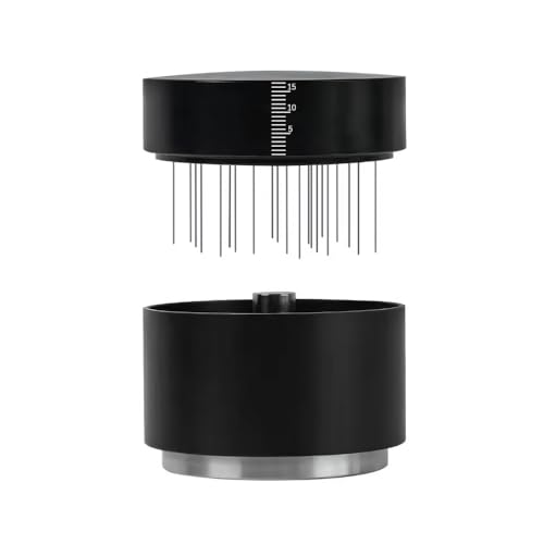 Espressoverktyg, 3-i-1 kaffetamper, fördelare och omrörare med höjdjusterbar bas för hemcafé 51/53/58 mm