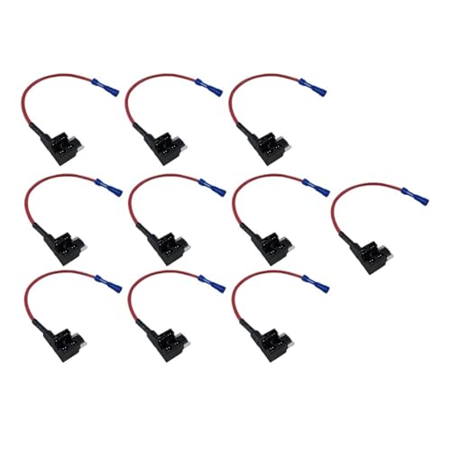 10x Blade Fuse Dual Circuit Adapter Auto Practical Copper Wire Auto Accessories Tools(Mini)