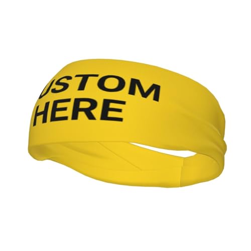 Image of Custom Sports Headband Custom Sweatband Bandana Add Your Image Logo Text Number. Bulk Custom Men Or Women Moisture Wicking Ventilate Elastic ﻿Headband