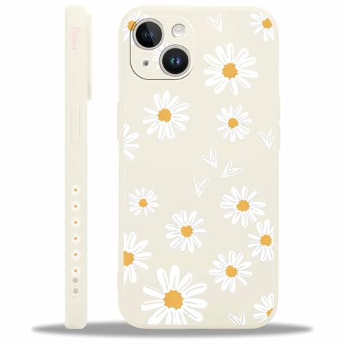 Coque iPhone 14 marguerites protection silicone 6.1 pouces antichoc