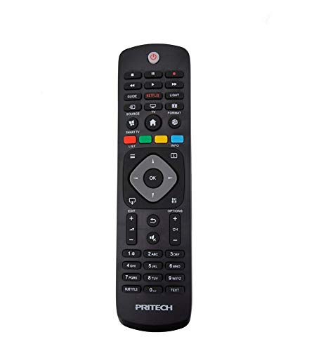 Pritech - Mando a Distancia Universal para Televisores - Control Remoto Universal de reemplazo para Televisiones (Compatible Philips)