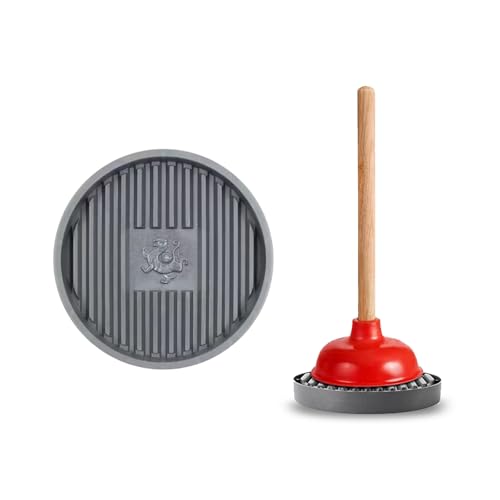 Image of 2PCS Plunger Tray Plunger Mat,Universal Toilet Plunger Holder Drip Tray Plunger Mat Air Drying Mat for Toilet Plunger Wicks Water from Plunger and Dries Quickly for Kitchens & Bathrooms