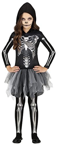 FIESTAS GUIRCA Disfraz de Esqueleto con Tutú - con Impresión 3D - Disfraz Niña Halloween 5-6 Años