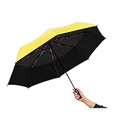 Dieser Regenschirm hat eine umgekehrte Schlussfunktion Der umgekehrte kompakte Regenschirm hält Sie trocken, wenn Sie das Auto im Regen, rotes Faser-Skelett, gut Qualität sichtbar, Silikongriff.