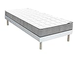 Optez pour le confort de l'ensemble 90 x 190 cm sommier tapissier + matelas Ressorts ensachés épaisseur 19 cm - KIJAL II de Ysmée - Commandez dès maintenant !