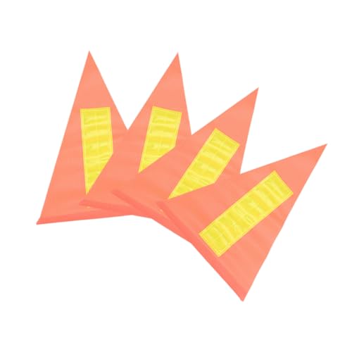 BESTonZON Safety Flag for Bikes 4 Pack Orange Safety Flag Pole Boys and Girls Replacement for Scooter Bicycles Cycling Outdoor Riding Reflective Cycling Accessory