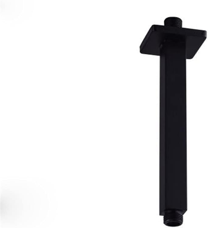 KEHAIOO Black Round/Square Shower Arm Multi-Style Wall/Ceiling Mount Shower Holder Brass Folding Extension Arm G1/2 Threaded