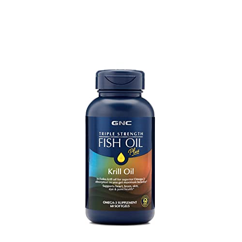 GNC Triple Strength Fish Oil Plus Krill Oil Includes Krill Oil for