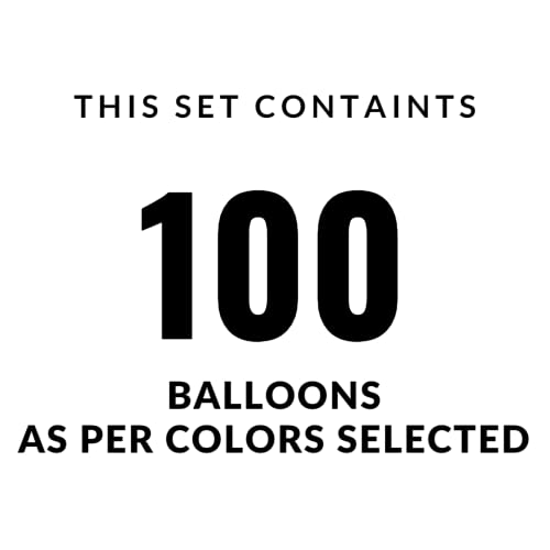 Flyloons Golden Silver White Balloons Pack of 100 for birthday decoration items also suitable for Anniversary, Wedding, Celebration, Party