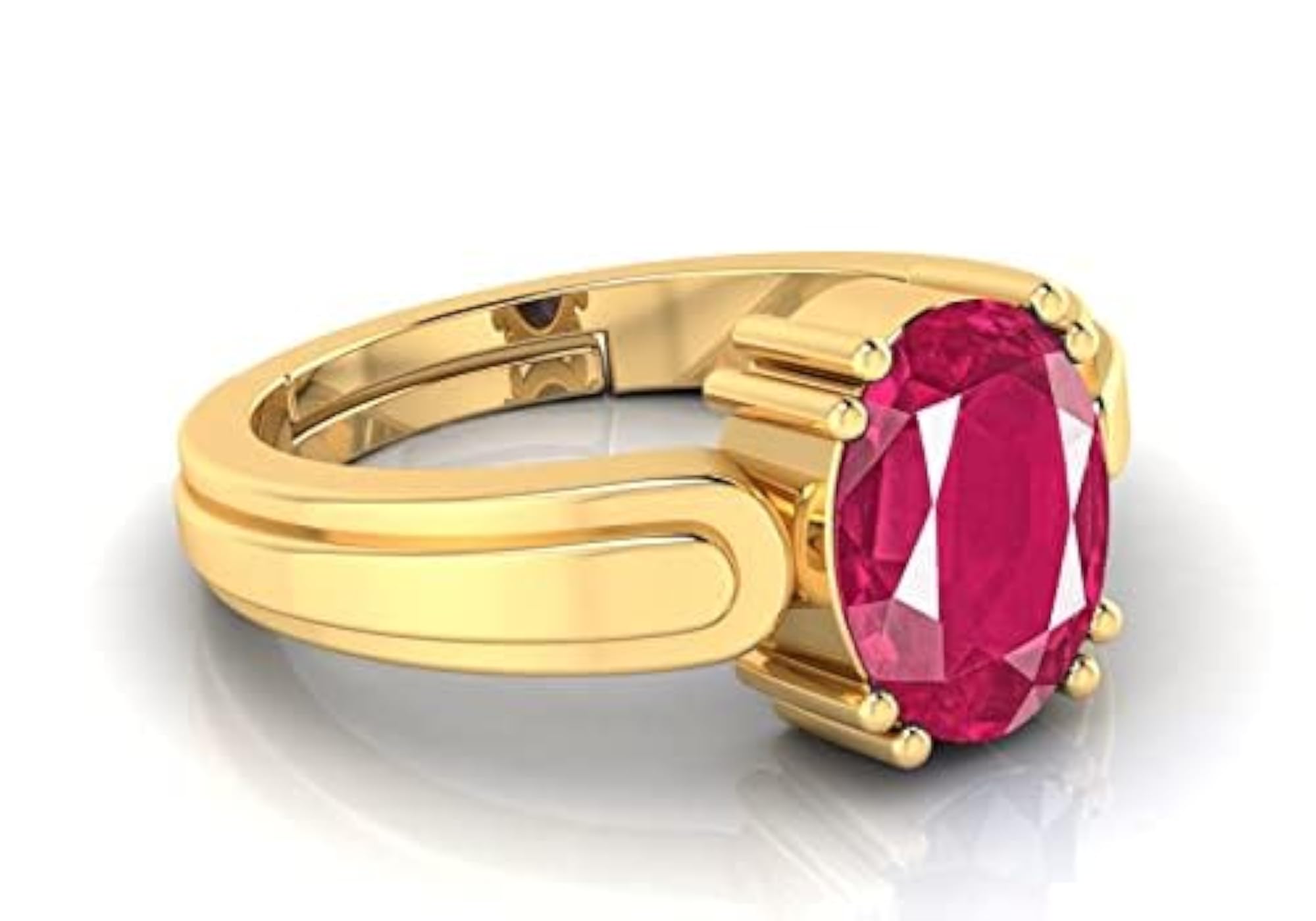 7.25 Ratti Ruby Adjustable Ring, Lab Certified Manik