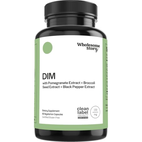 DIM Supplement Women | DIM SGS | Pomegranate, Broccoli and Black Pepper Blend | Estrogen & Hormone Balance for Women | Cell and Tissue Health | 60-Day Supply | Clean Label Project Certified