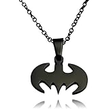 RZCXBS Bat Chain Necklace for Men and Women,Black Bat Pendant Jewelry, Vampire Style Accessory for Halloween,Everyday Wear