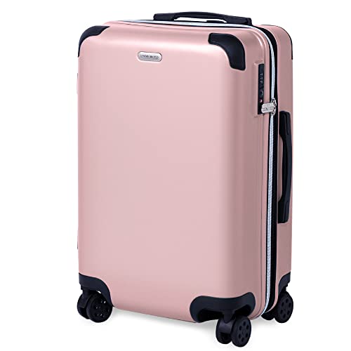 アイリスプラザ 【レジェンドウォーカー(LEGEND WALKER)】 キャリーケース スーツケース Sサイズ 1泊2日 【 機内持ち込み 可能】 容量拡張機能付き 耐衝撃 ピンク 5515-49