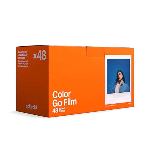 Image of Polaroid Go Color Film - 48 Photos - 3 Double Packs Bulk Film (6212),White Frame (Pack of 4)