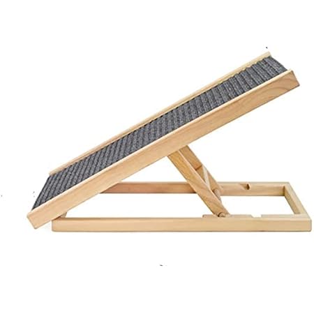 Amazon ペット用階段 犬のステップペットスロープ調節可能な木製ペット階段ポータブル折り畳み式の犬の安全性スロープ ウッドペットランプ はしご 小型中型大型犬に適用 Wewinn ステップ 通販