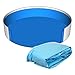 Produktbild SAXONICA Poolfolie Rund Pool I 360 x 90 cm I 0,6 mm I blau I Rundbecken Rundpool I 3,6 x 0,9 m