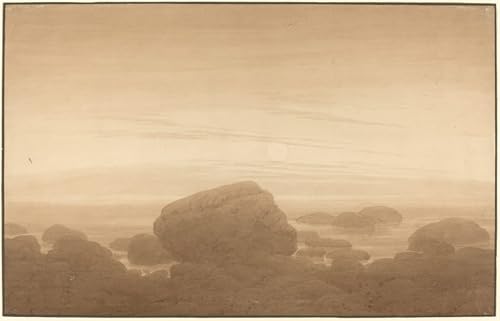 Affiche Toile Caspar David Friedrich Lever de Lune 60x90cm Décoration Salon