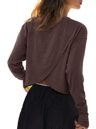 LASLULU Womens's Workout Tops Long Sleeve Lightweight Athletic Running Exercise Gym Yoga Hiking Tops Shirts