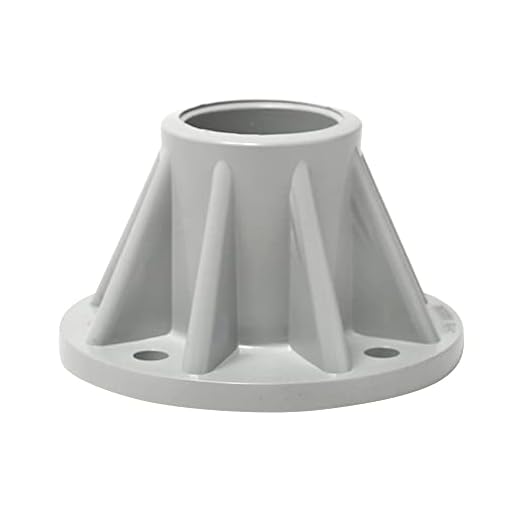 SAFTRON Two 3" Gray Surface-Mount Bases for Pool Ladders (SB-3) - Use SB-3 Bases to Surface Mount Swimming Pool Ladders to Concrete or Wood Decks.