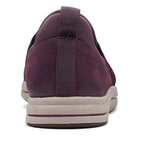 Clarks Clarks Women's Breeze Bali Loafer Flat, Burgundy Synthetic, 5 Medium US