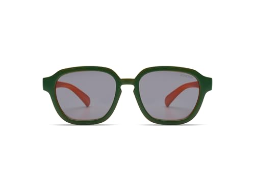 KOMONO Matty S Froggy Twins Kinder Rechteck Sonnenbrille mit UV-Schutz & kratzfesten Gläsern, für Kleinkinder & Kinder, Unisex 3–5 Jahre