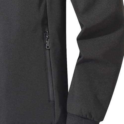 TONY BACKER Giacca Uomo Invernale Softshell Impermeabile Antivento con Cappuccio Staccabile, Giubbotto Cappotto Casual Trekking 3510