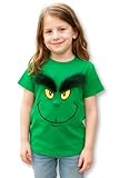 ComfyCamper Kids Green Monster Shirt - Costume T Shirt Cosplay Christmas Halloween Holiday Tshirt for Girls Boys (6-8)