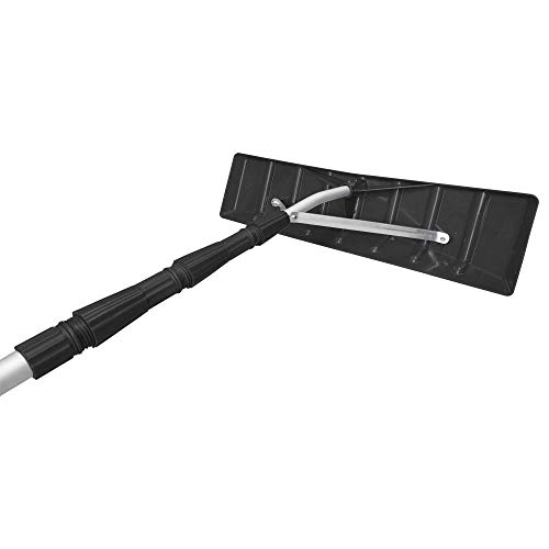 MTB Telescoping Snow Roof Rake, Black, with 21-ft Extension Aluminum Handle Rooftop Snow