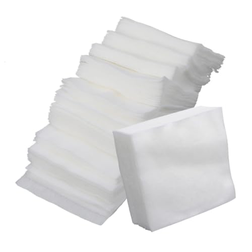 HEALSOPTHY 100 Piezas paño desmaquillante almohadillas faciales de algodón secas no tejidas esponja maquillaje esponja de maquillaje almohadillas limpiadoras de cara