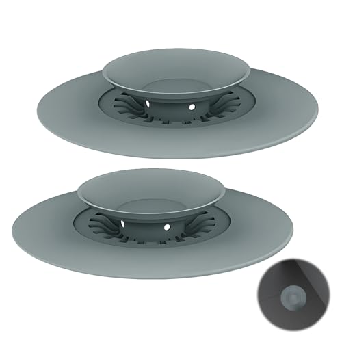 2 Piezas Tapón de Drenaje, Tapón de Silicona Universal Tapones de Desagüe Antideslizantes Tapón De Drenaje Universal Tapon Ducha Tapones De Fregadero para Ducha Bañera Lavabo Colador De Drenaje