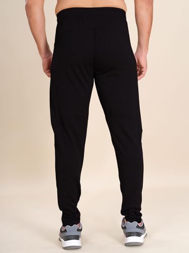 Image of TECHNOSPORT Men's Plus Size Solid Slim Fit Track Pant with Quick Dry SPF50+ for Running, Workout & Sports