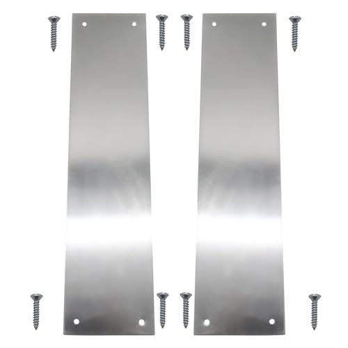 EAI Door Finger Plate | Satin Anodised Aluminium | 305 x 76mm | Pack of 2 | Rust Resistant
