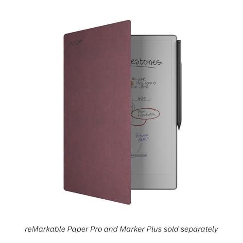 Housse reMarkable Book Folio bordeaux pour protéger votre Paper Pro des rayures - 2