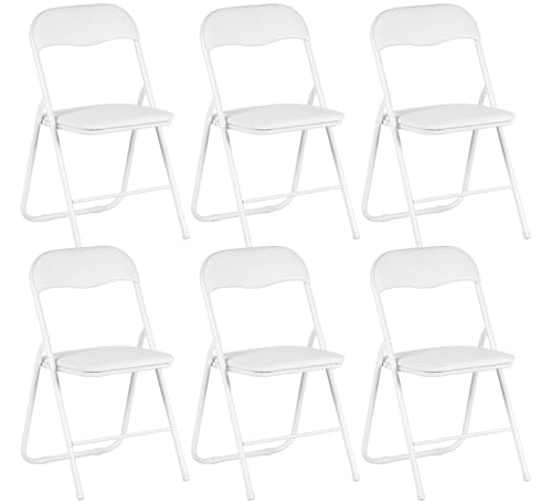 Set 6 Sedie Pieghevoli Sedia Cucina Robusta Struttura In Metallo