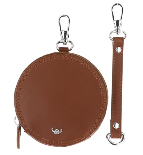 Schlüsseletui rund Golden Head Polo 5110 en cuir véritable noir