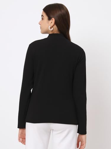 Image of Istyle Can Solid HIgh Neck Full Sleeve Stretchable Slim Fit Top for Women | Tops for Women | high Neck top for Women | Winter Tops for Women
