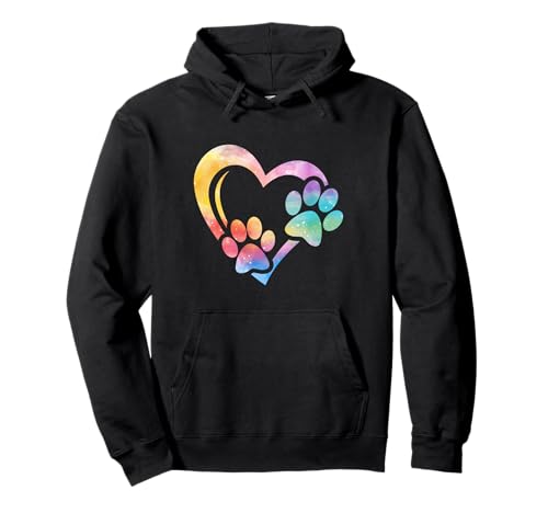 Pfote Hunde Herz Hundepfote Hund Hundeliebhaber Pullover Hoodie
