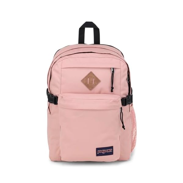 JanSport-Main-Campus-Backpack-Travel-or-Work-Bag-w-15-Inch-Laptop-Sleeve-and-Dual-Water-Bottle-Pockets-Misty-Rose JanSport Main Campus Backpack - Travel or Work backpack w 15-Inch Laptop Sleeve and Dual Water Bottle Pockets, Misty Rose
