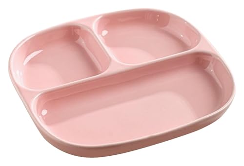 Piatti piani divisi, vassoio in ceramica con scomparti per controllo delle porzioni, ideale per servire dessert e insalate