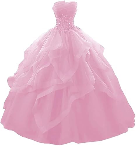 Fair Lady Prom Dress Long Ruffles Ball Gown Quinceanera Dresses S...