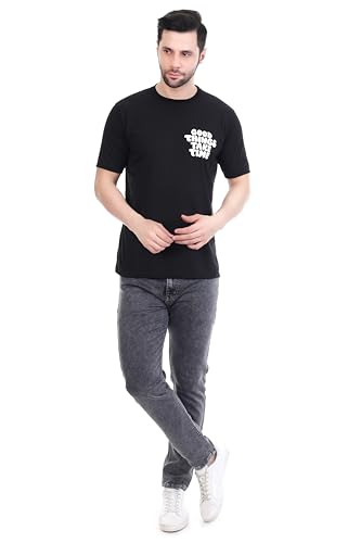 Image of Men's Cotton Printed T-Shirt | Regular Fit Half Sleeve Pure Cotton Tee | 100% Cotton Men T Shirt | Regular Fit Casual Tshirt