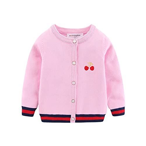 Image of Mud Kingdom Cute Little Girls Ribbed Knit Cardigan Skirt Set School Style