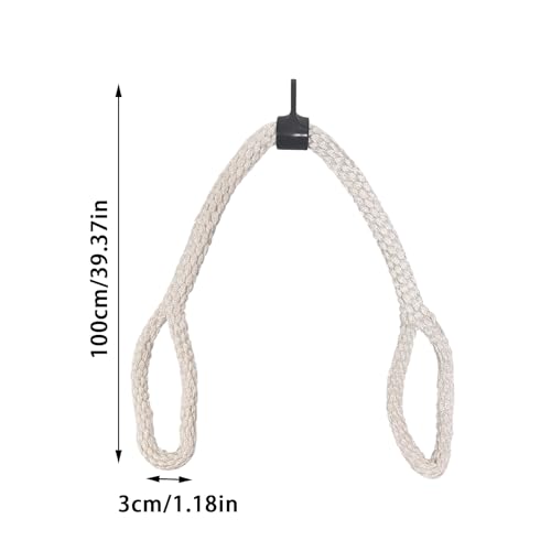 Corde à triceps noire pour machine à câble et poulie de musculation