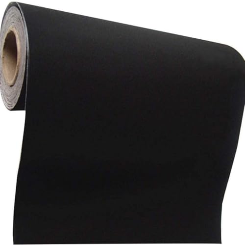 Self Adhesive Velvet Flocking Liner for Jewelry Drawer Craft Fabric Peel Stick15.8" x 158" (Black)