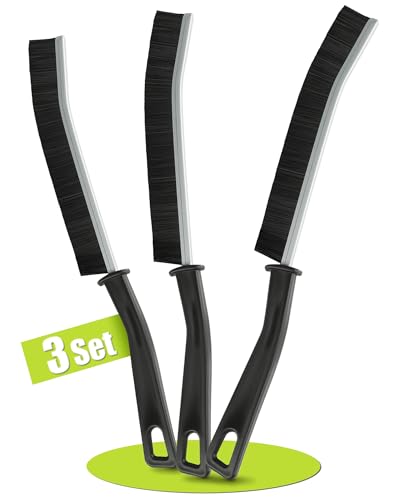 Acual Spazzole Per Pulire - 3 Pezzi Spazzola Pulizia Fessure Larga, Set per Pulisci Fughe Pavimenti, Angoli e Finestre, Ideali per Bagno, Casa e Cucina